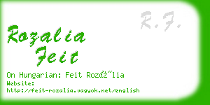 rozalia feit business card